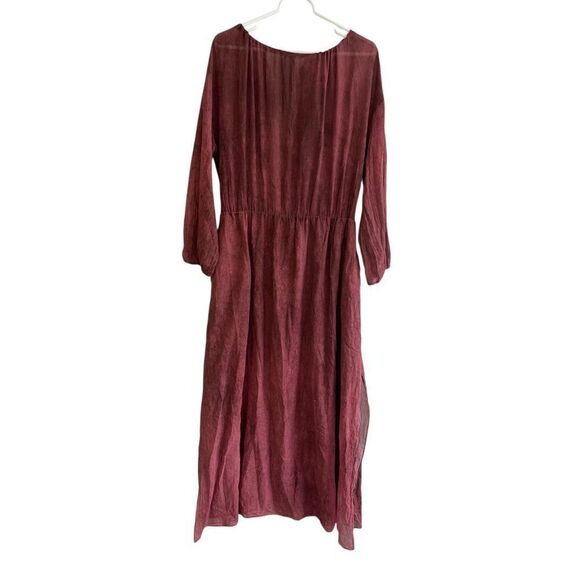 Massimo Dutti Womens Maxi Dress Off the Shoulder XS Tie-Dye Red 6617/717 NWT - Picture 2 of 12